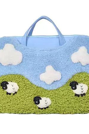Casual Day Outfits, Easy Trendy Outfits Sheep Embroidery Aesthetic Handbag