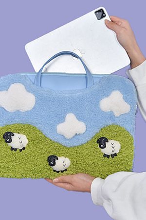 Casual Day Outfits, Easy Trendy Outfits Sheep Embroidery Aesthetic Handbag