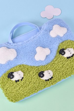 Casual Day Outfits, Easy Trendy Outfits Sheep Embroidery Aesthetic Handbag