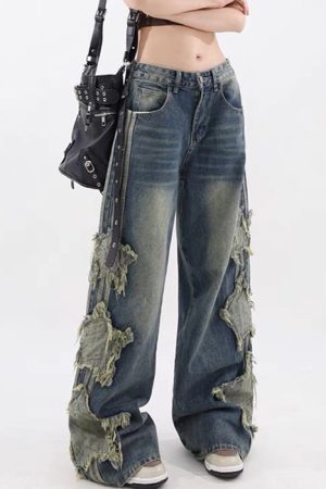 Casual Day Outfits, Easy Trendy Outfits Side Stripe Star Jeans