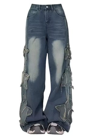 Casual Day Outfits, Easy Trendy Outfits Side Stripe Star Jeans