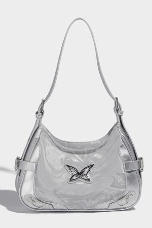 Casual Day Outfits, Easy Trendy Outfits Silver Butterfly Shoulder Bag