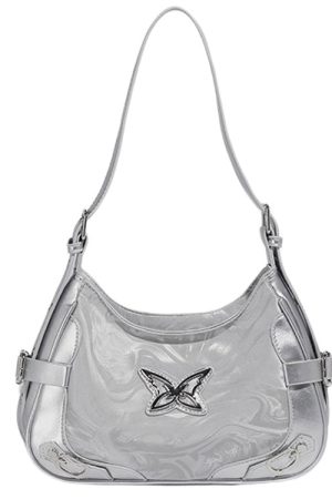 Casual Day Outfits, Easy Trendy Outfits Silver Butterfly Shoulder Bag