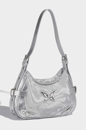 Casual Day Outfits, Easy Trendy Outfits Silver Butterfly Shoulder Bag