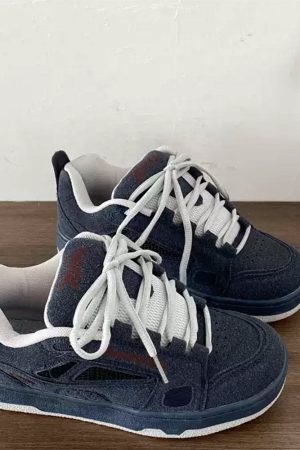 Casual Day Outfits, Easy Trendy Outfits Skater Girl Sneakers in Navy