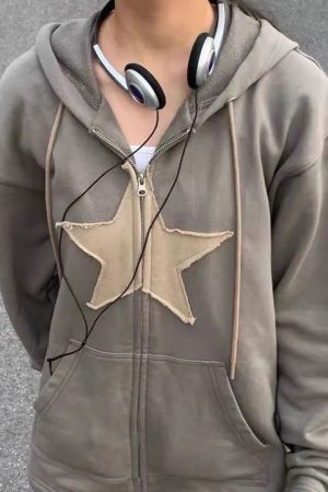 Casual Day Outfits, Easy Trendy Outfits Skater Girl Star Hoodie