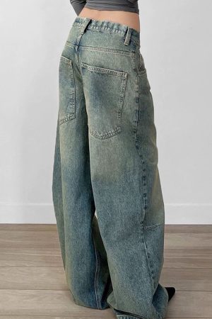 Casual Day Outfits, Easy Trendy Outfits Skater Girl Washed Wide-Leg Jeans