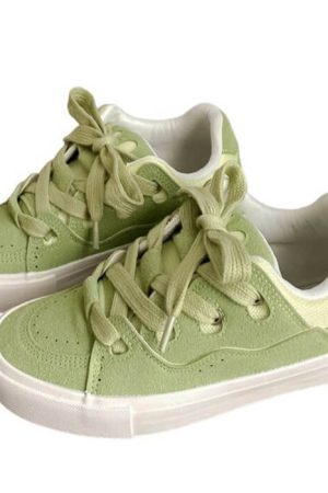 Casual Day Outfits, Easy Trendy Outfits Skater Light Green Sneakers