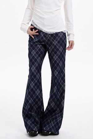 Casual Day Outfits, Easy Trendy Outfits Skippin' School Blue Plaid Pants