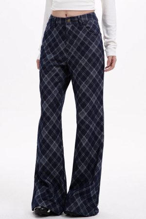 Casual Day Outfits, Easy Trendy Outfits Skippin' School Blue Plaid Pants