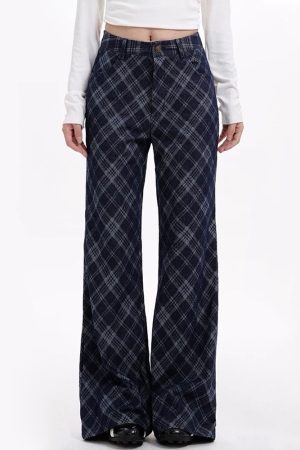 Casual Day Outfits, Easy Trendy Outfits Skippin' School Blue Plaid Pants