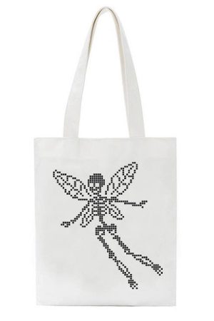 Casual Day Outfits, Easy Trendy Outfits Skull Butterfly Canvas Bag