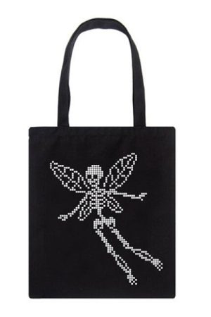 Casual Day Outfits, Easy Trendy Outfits Skull Butterfly Canvas Bag