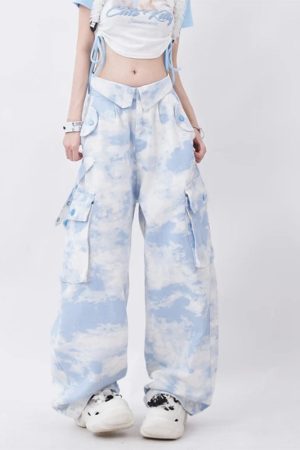 Casual Day Outfits, Easy Trendy Outfits Sky Blue Cargo Pants