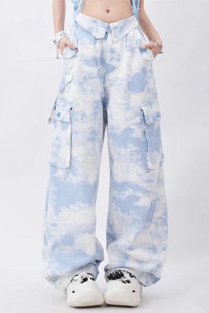 Casual Day Outfits, Easy Trendy Outfits Sky Blue Cargo Pants