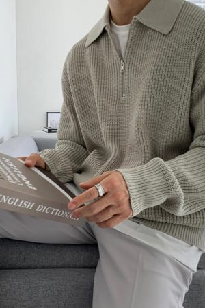 Casual Day Outfits, Easy Trendy Outfits Soft Boy Aesthetic Knit Pullover