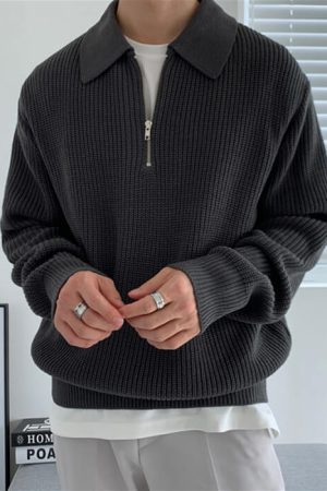 Casual Day Outfits, Easy Trendy Outfits Soft Boy Aesthetic Knit Pullover