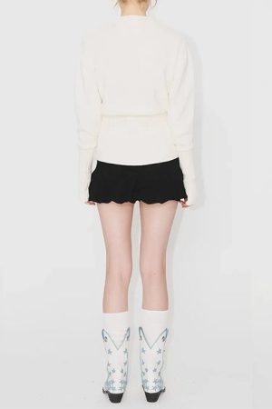 Casual Day Outfits, Easy Trendy Outfits Soft Girl Aesthetic Bow Jumper