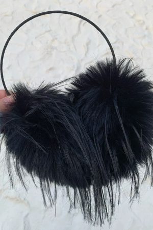 Casual Day Outfits, Easy Trendy Outfits Soft Girl Aesthetic Faux Fur Earmuffs
