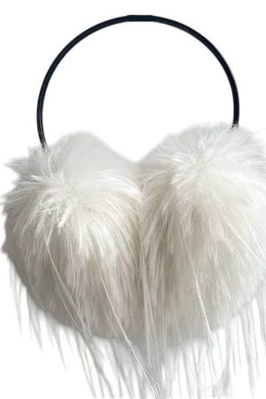 Casual Day Outfits, Easy Trendy Outfits Soft Girl Aesthetic Faux Fur Earmuffs