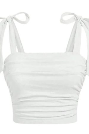 Casual Day Outfits, Easy Trendy Outfits Soft Girl Bow Ties Top