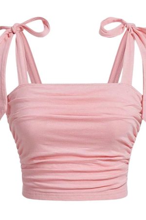 Casual Day Outfits, Easy Trendy Outfits Soft Girl Bow Ties Top