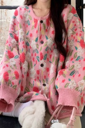 Casual Day Outfits, Easy Trendy Outfits Soft Girl Floral Cardigan