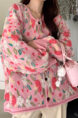 Casual Day Outfits, Easy Trendy Outfits Soft Girl Floral Cardigan