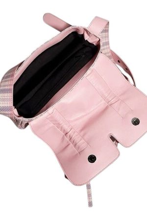 Casual Day Outfits, Easy Trendy Outfits Soft Girl Plaid Mini Shoulder Bag