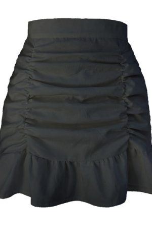 Casual Day Outfits, Easy Trendy Outfits Soft Girl Ruffle Mini Skirt