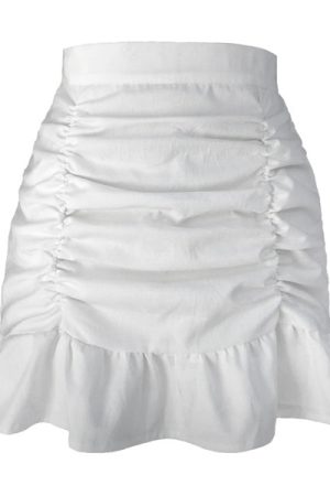Casual Day Outfits, Easy Trendy Outfits Soft Girl Ruffle Mini Skirt