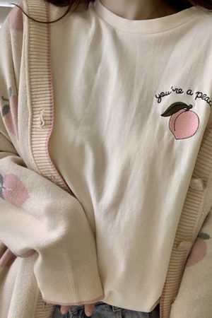 Casual Day Outfits, Easy Trendy Outfits Soft Peach Cardigan