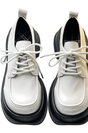 Casual Day Outfits, Easy Trendy Outfits Square Toe Glossy Platform Boots