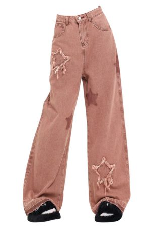 Casual Day Outfits, Easy Trendy Outfits Star Aesthetic Pink Jeans