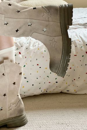 Casual Day Outfits, Easy Trendy Outfits Star Cut-Out Boots