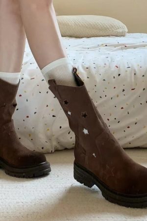 Casual Day Outfits, Easy Trendy Outfits Star Cut-Out Boots