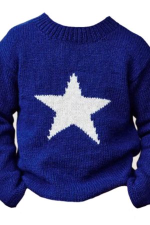 Casual Day Outfits, Easy Trendy Outfits Star Girl Aesthetic Knit Sweater