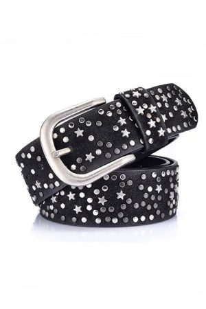 Casual Day Outfits, Easy Trendy Outfits Star Girl Aesthetic Rivet Belt