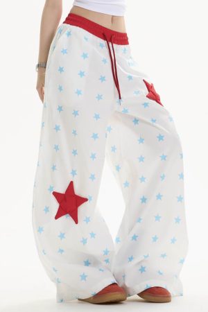 Casual Day Outfits, Easy Trendy Outfits Star Girl Aesthetic Wide-Leg Trousers