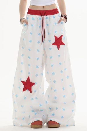 Casual Day Outfits, Easy Trendy Outfits Star Girl Aesthetic Wide-Leg Trousers