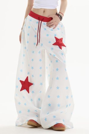 Casual Day Outfits, Easy Trendy Outfits Star Girl Aesthetic Wide-Leg Trousers