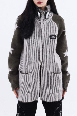 Casual Day Outfits, Easy Trendy Outfits Star Girl Aesthetic Zip Up Sweater