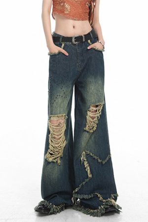 Casual Day Outfits, Easy Trendy Outfits Star Girl Destroyed Jeans