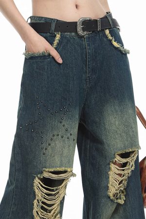 Casual Day Outfits, Easy Trendy Outfits Star Girl Destroyed Jeans