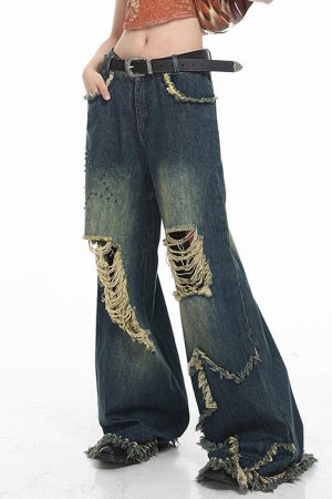 Casual Day Outfits, Easy Trendy Outfits Star Girl Destroyed Jeans