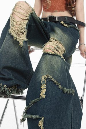 Casual Day Outfits, Easy Trendy Outfits Star Girl Destroyed Jeans