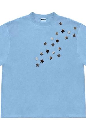 Casual Day Outfits, Easy Trendy Outfits Star Print Oversized T-Shirt