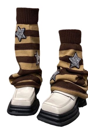 Casual Day Outfits, Easy Trendy Outfits Stars Striped Leg Warmers