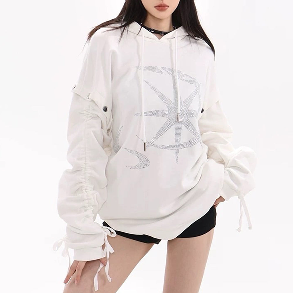 Casual Day Outfits, Easy Trendy Outfits Sun & Moon Rhinestone Hoodie Casual Day Outfits, Easy Trendy Outfits Sun & Moon Rhinestone Hoodie