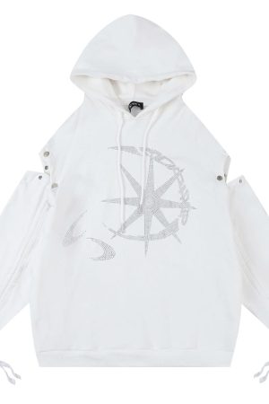 Casual Day Outfits, Easy Trendy Outfits Sun & Moon Rhinestone Hoodie